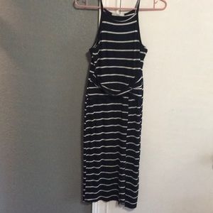 Navy Blue mid knee maxi dress